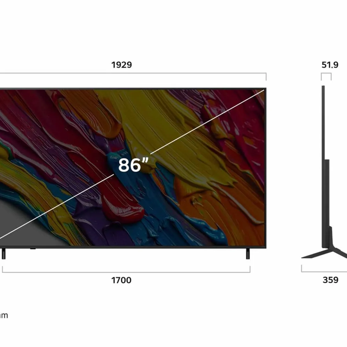 LG - Televisor QNED 86 Smart TV 4K UHD AI 86QNED82ASG 2025 + Magic Remote LG