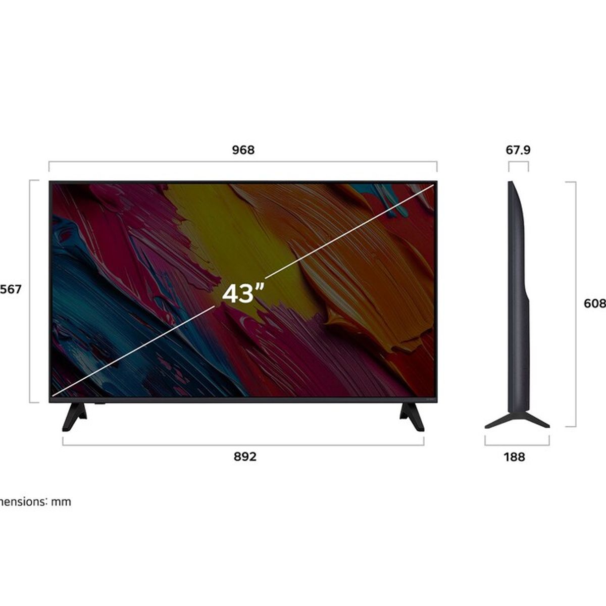 LG - Televisor QNED 43 Smart TV 4K UHD AI 43QNED70ASA 2025 + Magic Remote LG