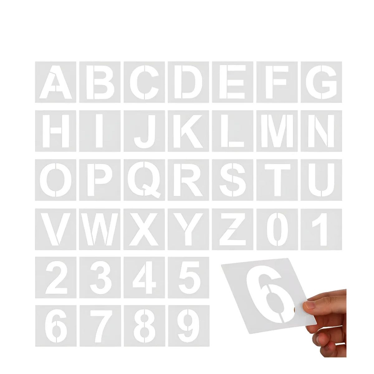KUANGYE - Plantillas Reutilizables Para Letras Y Números De 3inch