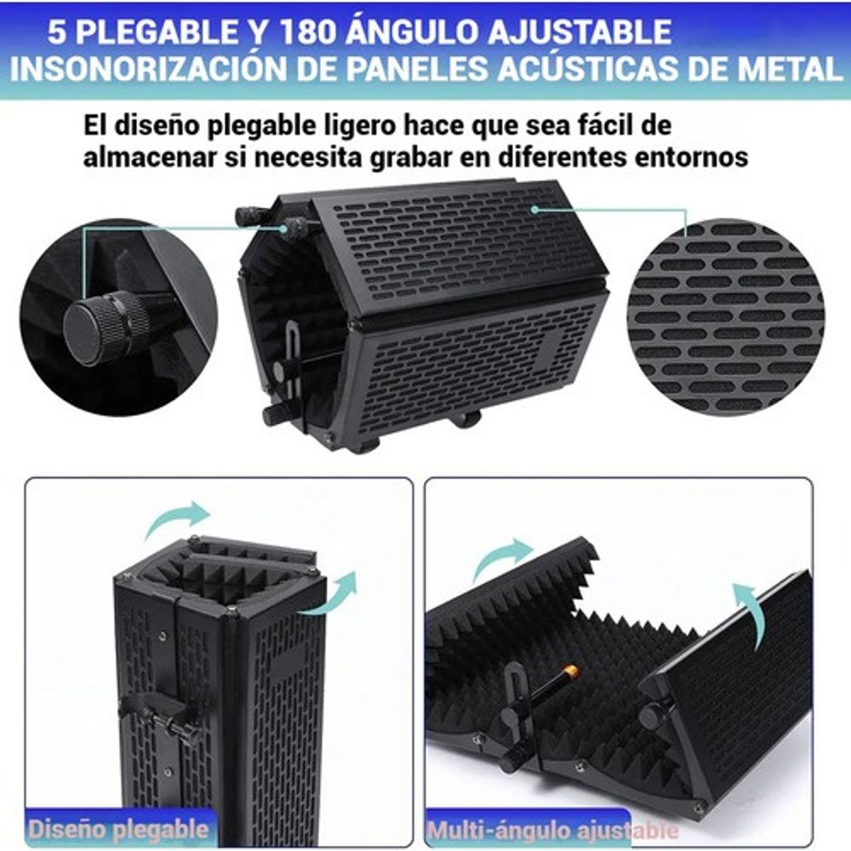 U BUY - Micrófono De Aislamiento De Sonido Plegable