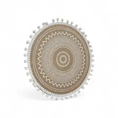 GENERICO - INDIVIDUALES DE MESA CON DECORACIÓN DE POMPONES