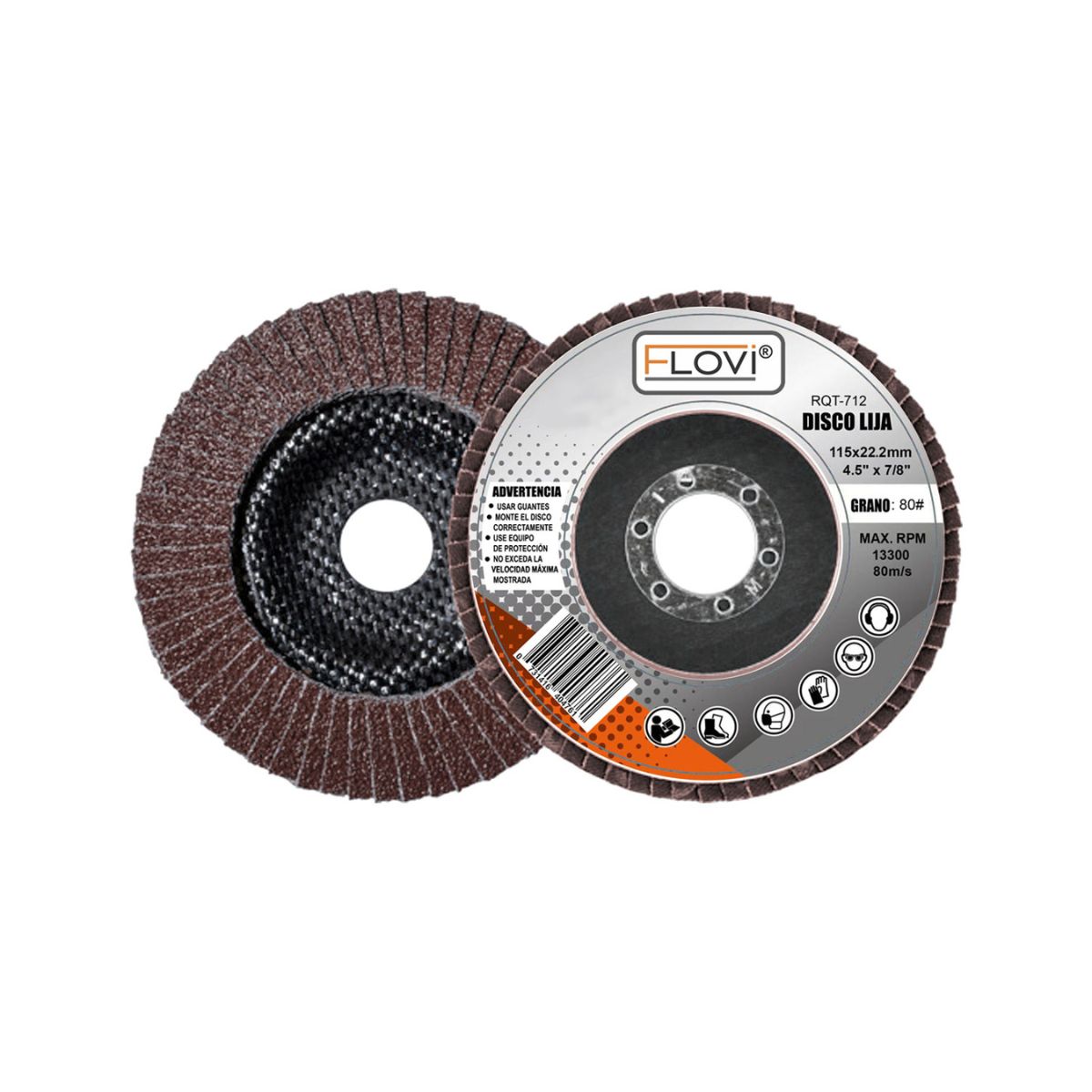 GENERICO - Disco Flap Lija Traslapado Madera 4,5 Pulgadas Flovi