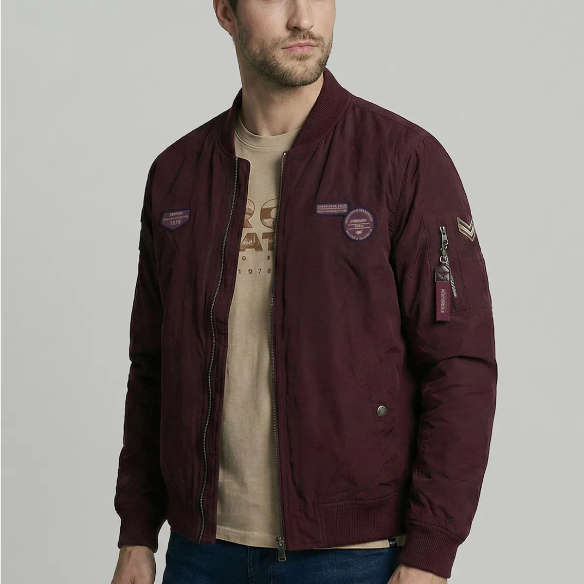 FEROUCH - Chaqueta Pilot Bomber Plum Ferouch