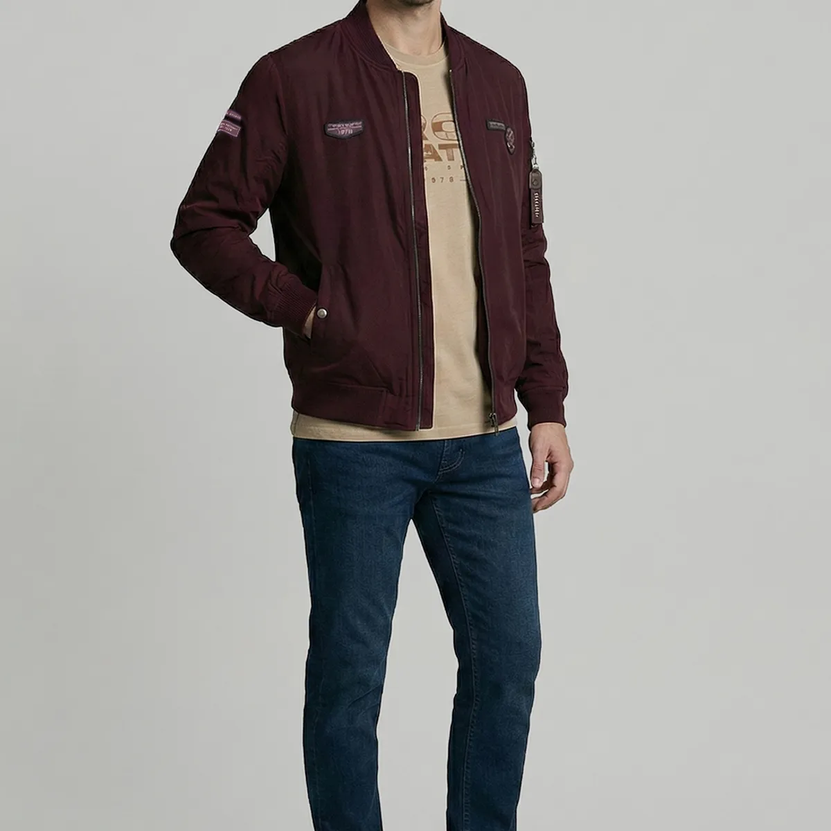FEROUCH - Chaqueta Pilot Bomber Plum Ferouch