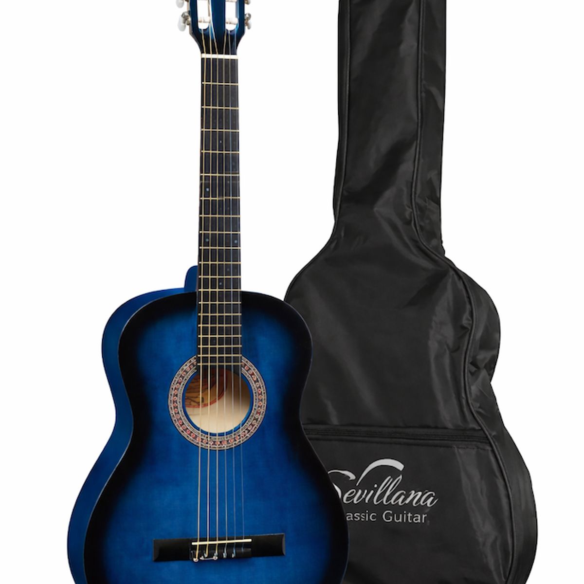 SEVILLANA - Guitarra Clásica Sevillana 8455 Infantil 30” Azul + Funda Protectora