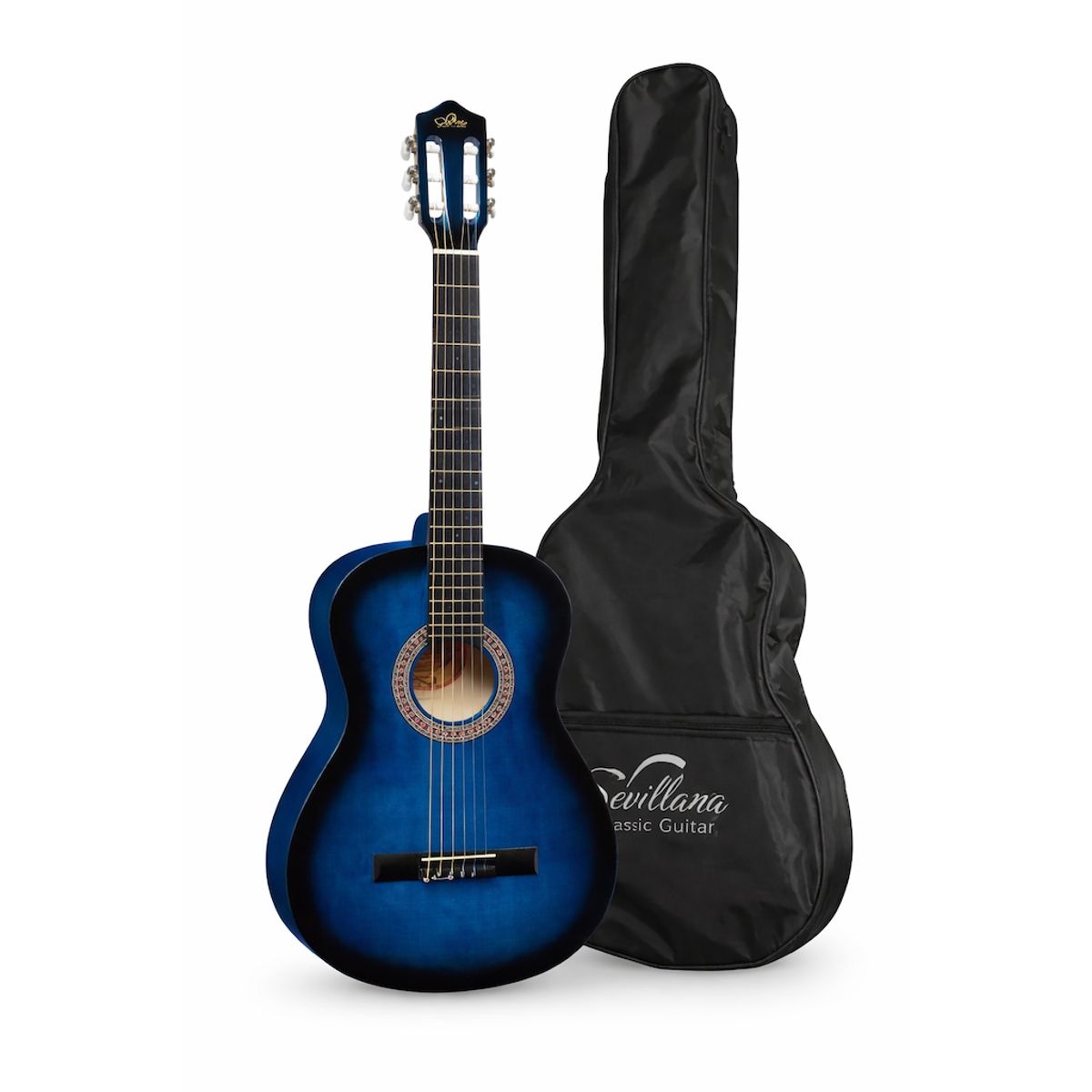 SEVILLANA - Guitarra Clásica Sevillana 8455 Infantil 30” Azul + Funda Protectora
