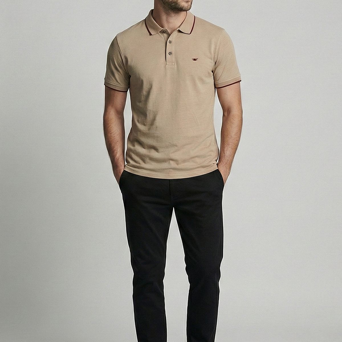 FEROUCH - Pantalón Twill Slim /31 Black Ferouch