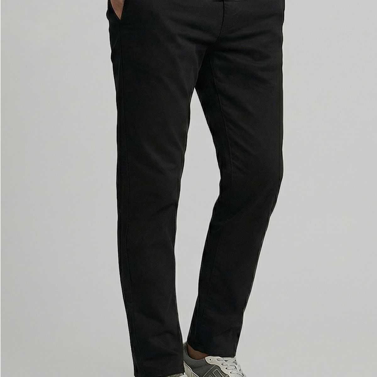FEROUCH - Pantalón Twill Slim /33 Black Ferouch
