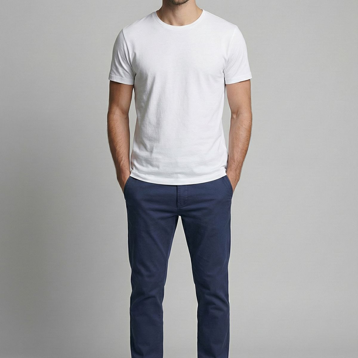 FEROUCH - Pantalón Twill Slim /31 Steel Ferouch