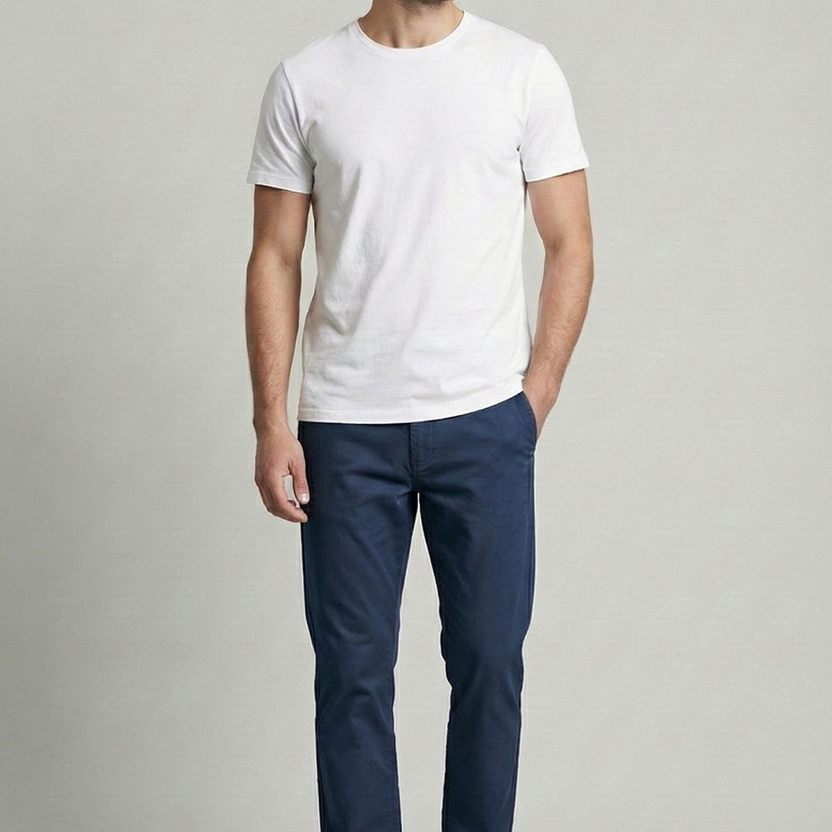 FEROUCH - Pantalón Twill Slim /33 Steel Ferouch