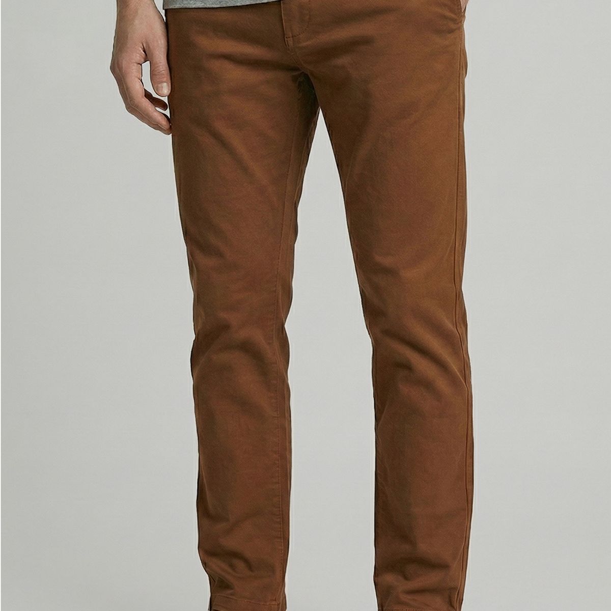 FEROUCH - Pantalón Twill Without Pleats L/33 Lt  Camel Ferouch