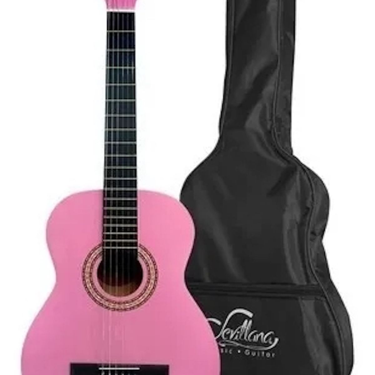 SEVILLANA - Guitarra Clásica Sevillana 8455 Infantil 30” Rosa + Funda Protectora
