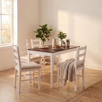 Juego de Comedor 4 Sillas Mesa Rectangular Moderno 108x73x56cm