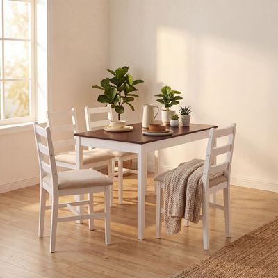 Imagen 1 del producto Juego de Comedor 4 Sillas Mesa Rectangular Moderno 108x73x56cm