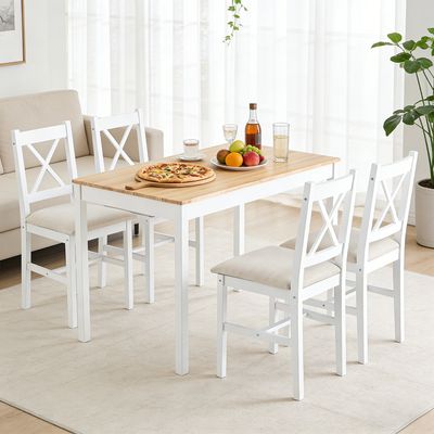 Imagen 2 del producto Juego de Comedor 4 Sillas Mesa Rectangular Moderno 108x73x56cm