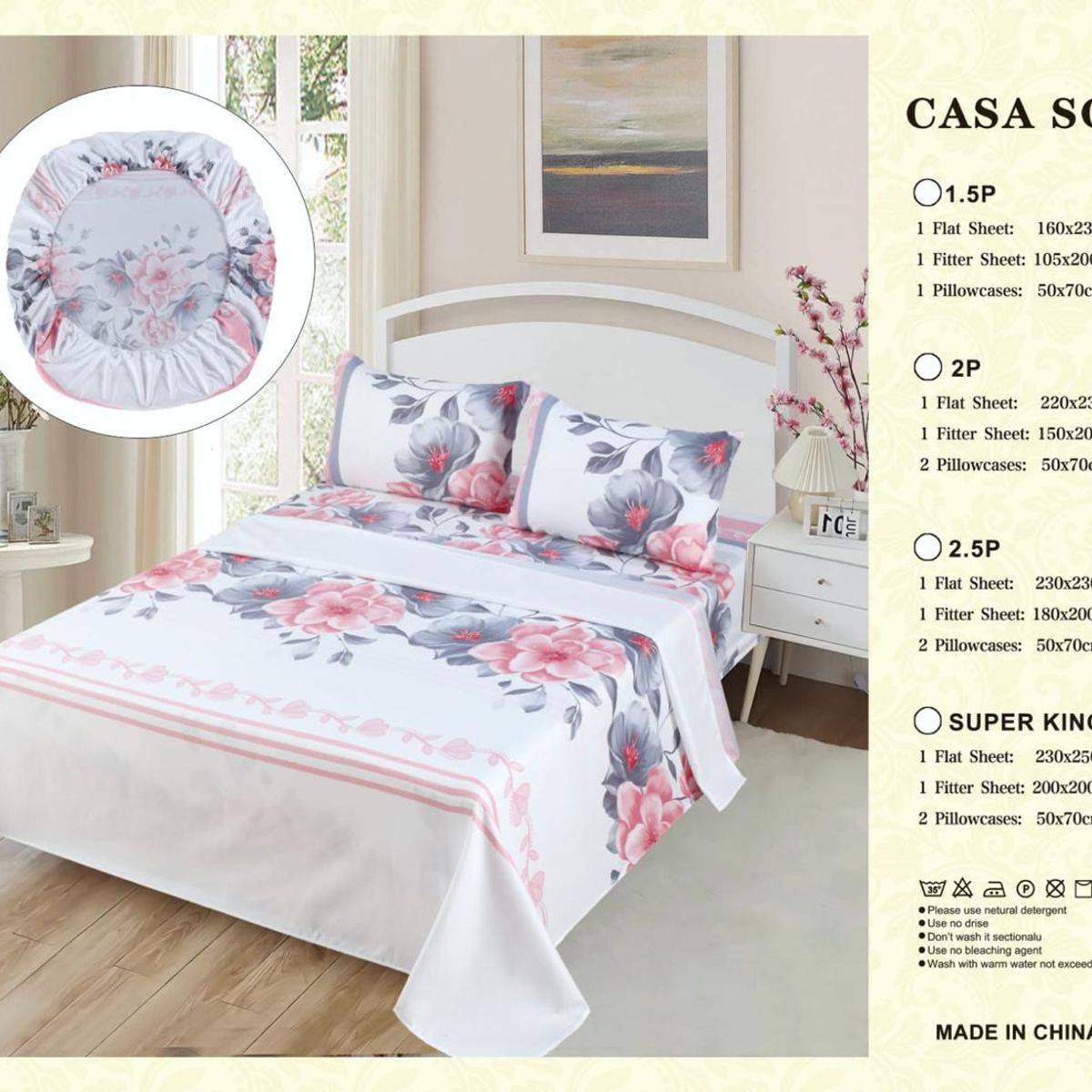 GENERICO - JUEGO DE SABANAS 100% ALGODON  SUAVES Y CÁLIDAS