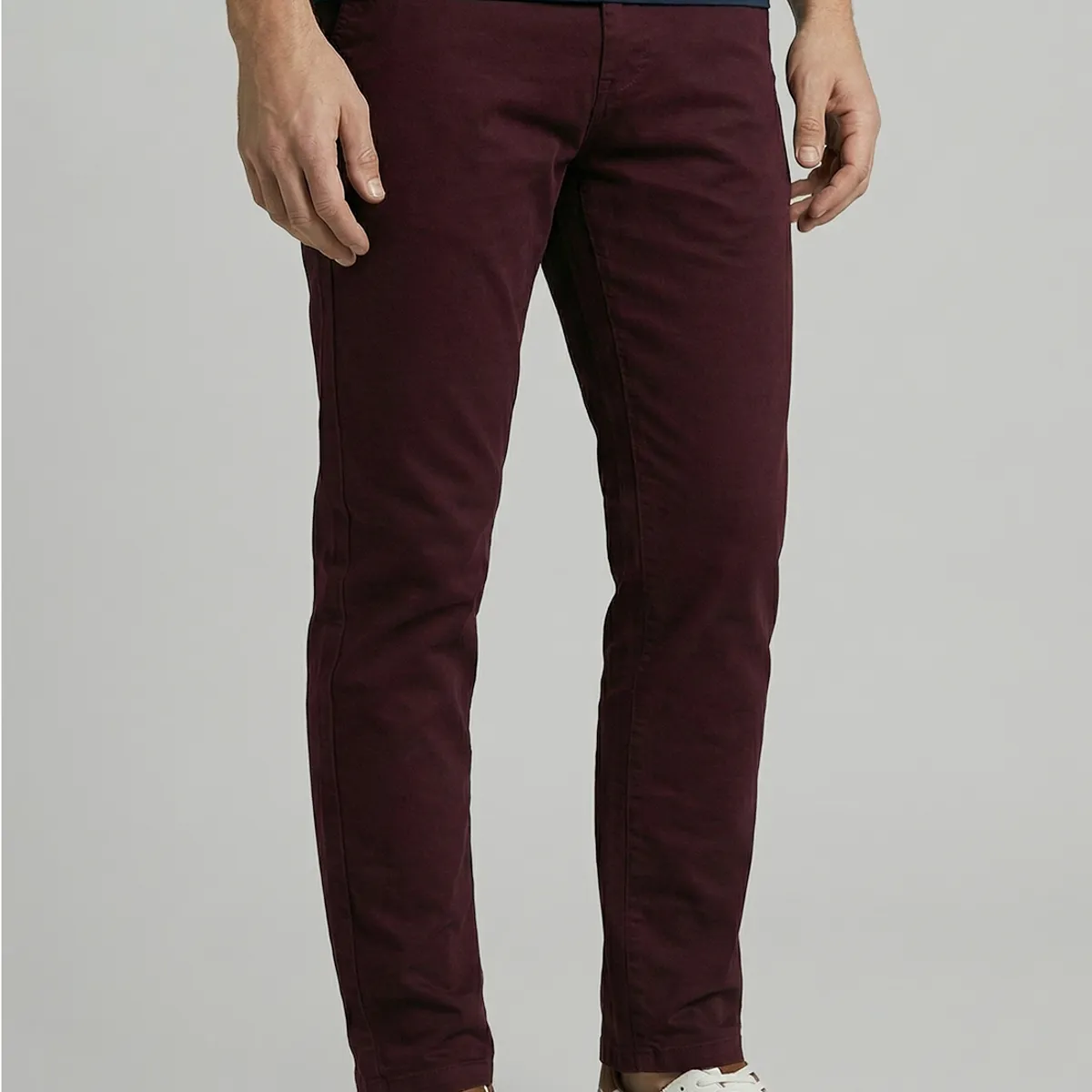 FEROUCH - Pantalón Twill Slim /33 Wine Ferouch