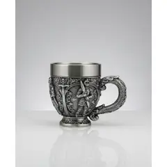 GENERICO - Taza De Acero Estilo Medieval Vanguiardista con Caballero