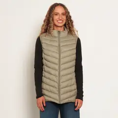 WADOS - PARKA SIN MANGA SOLIDA CON CIERRE EN EL DELANTERO Y BOLSILLOS