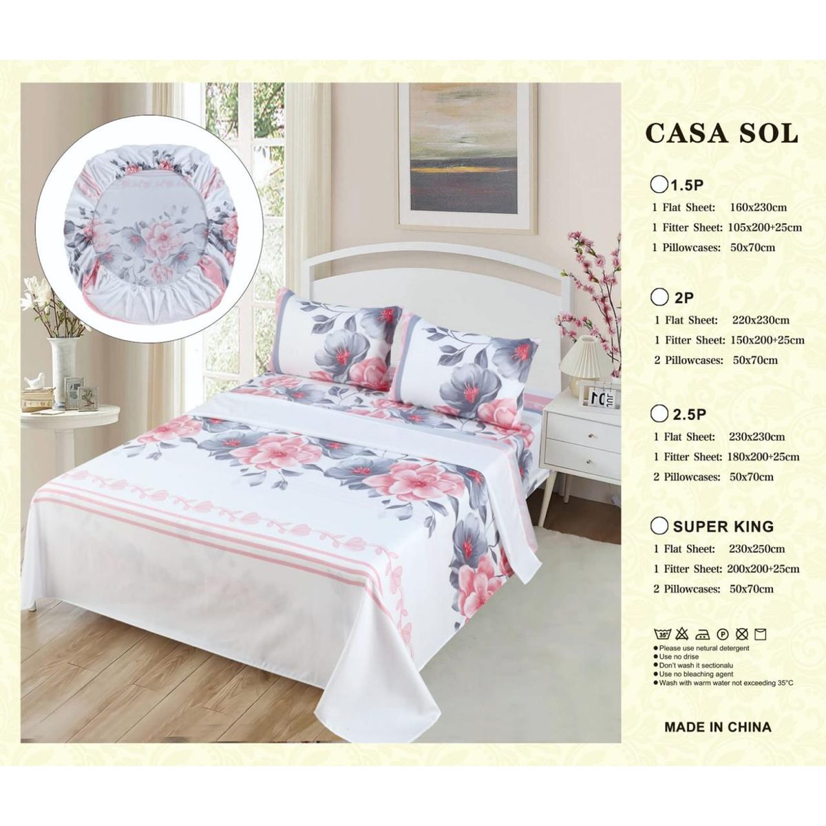 GENERICO - JUEGO DE SABANAS 100% ALGODON  SUAVES Y CÁLIDAS