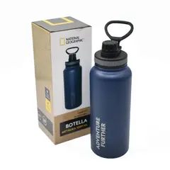 NATIONAL GEOGRAPHIC - Botella Metálica Térmica Insulada 1lt Azul Nat Geo