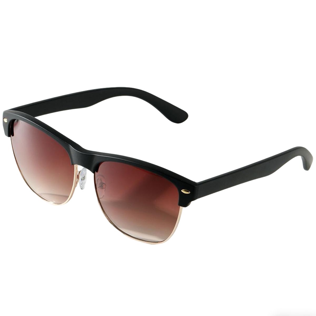 POLASUP - Polasup lentes Gafas de sol clásicas elegantes media montura de metal UV400 retro moda mujer hombre