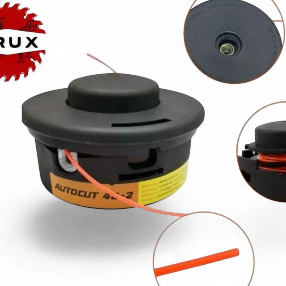 ERUX - Trimmer Cabezal Para Desmalezadora 40-2 Negro