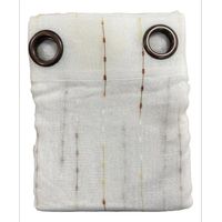 Visillo Hecha Velo Lino Punto Cafe 2 Paños