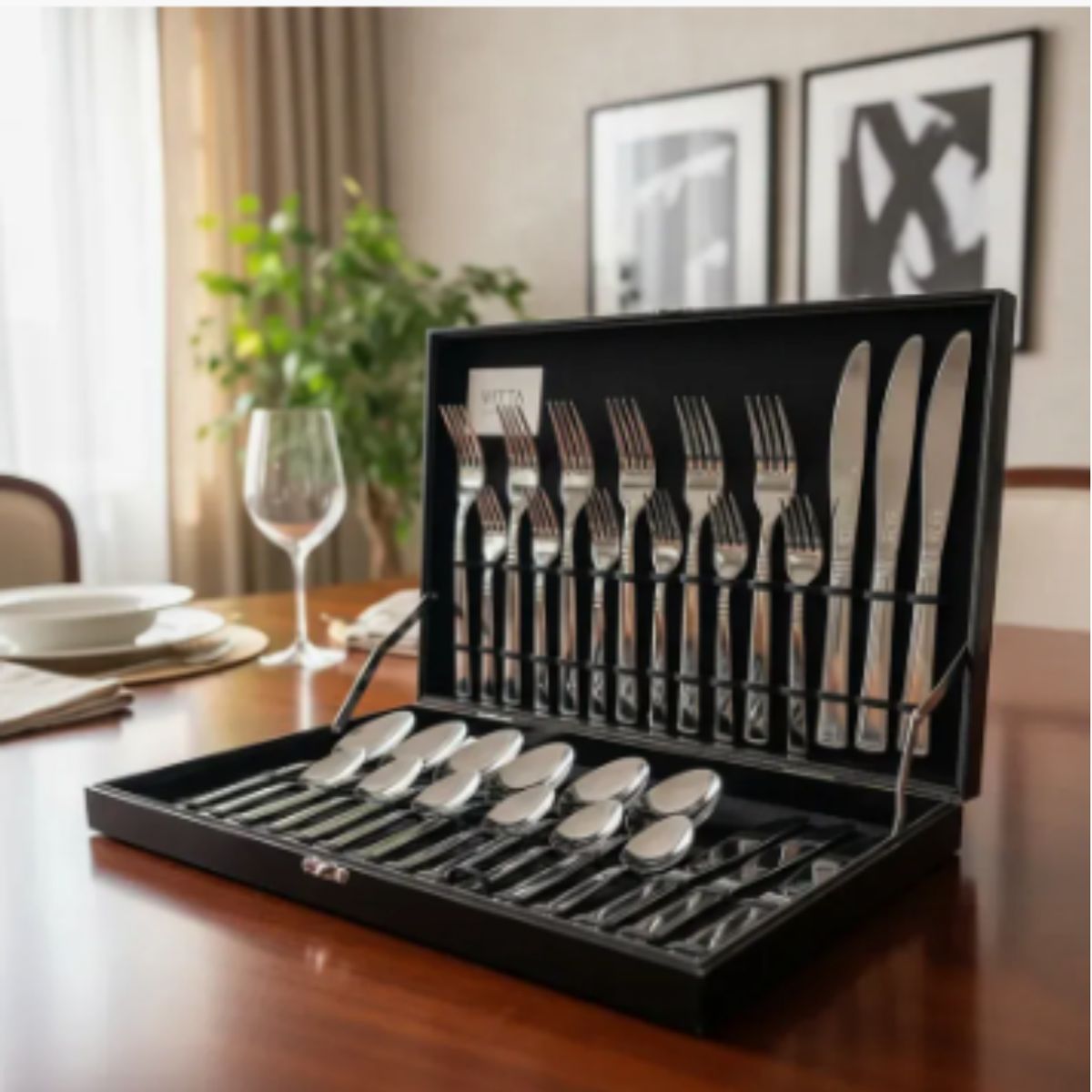 VITTA - Set Cuchilleria Cubiertos de Mesa 30 Piezas Barcelona Premiun