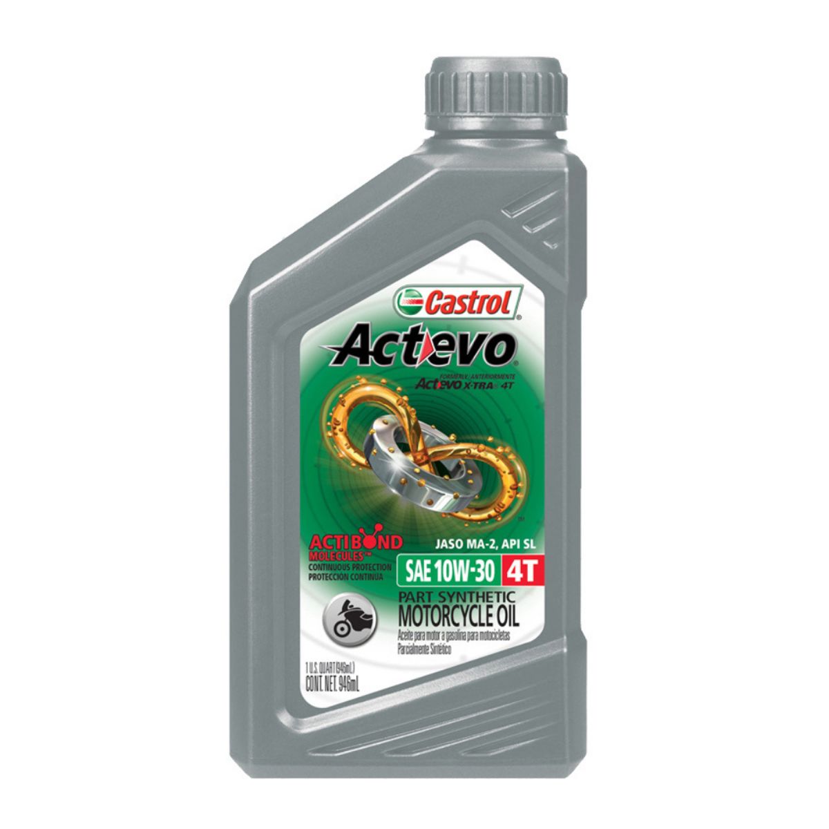 CASTROL - Aceite 10w30 Actevo 4t Castrol Semisintético