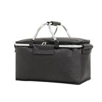 Bolso Termico Plegable Rojo Cooler Canasta Picnic Color Gris Oscuro