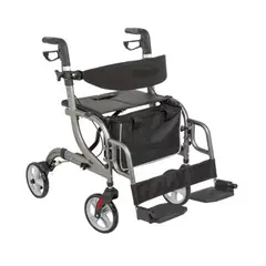 GLOMED - Andador Burro Ortopédico Roller con Asiento y Reposapiés 2 en 1