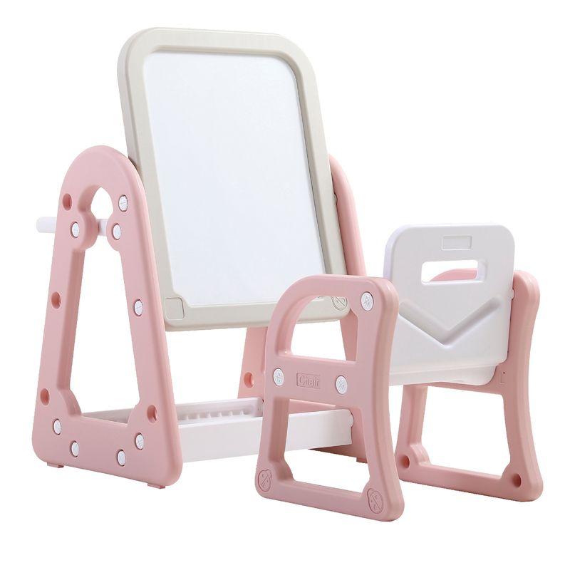 BEBEGLO - Bebeglo Pizarra Dibujo Y Silla Rosado