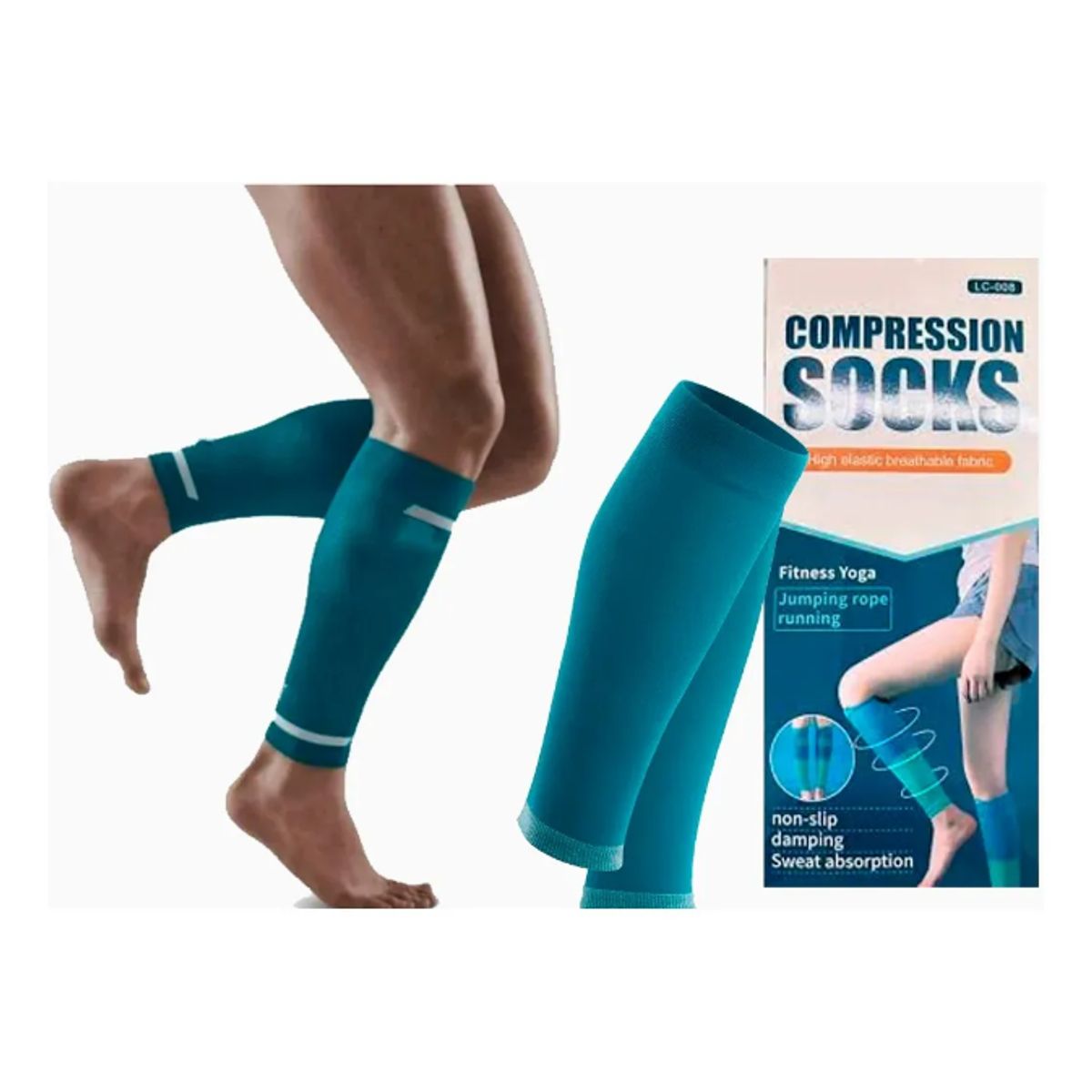 GENERICO - Calcetines De Compresión Deportivos Para Mujer 1 Par