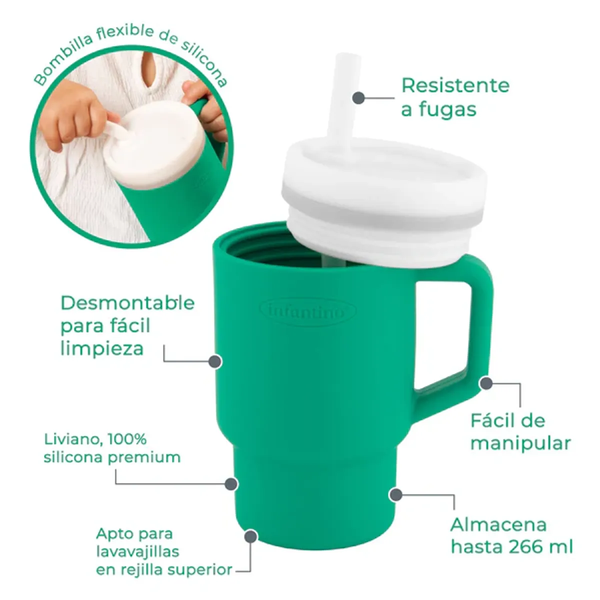 INFANTINO - Vaso Entrenamiento My 1st Tumbler - Alpine - Infantino
