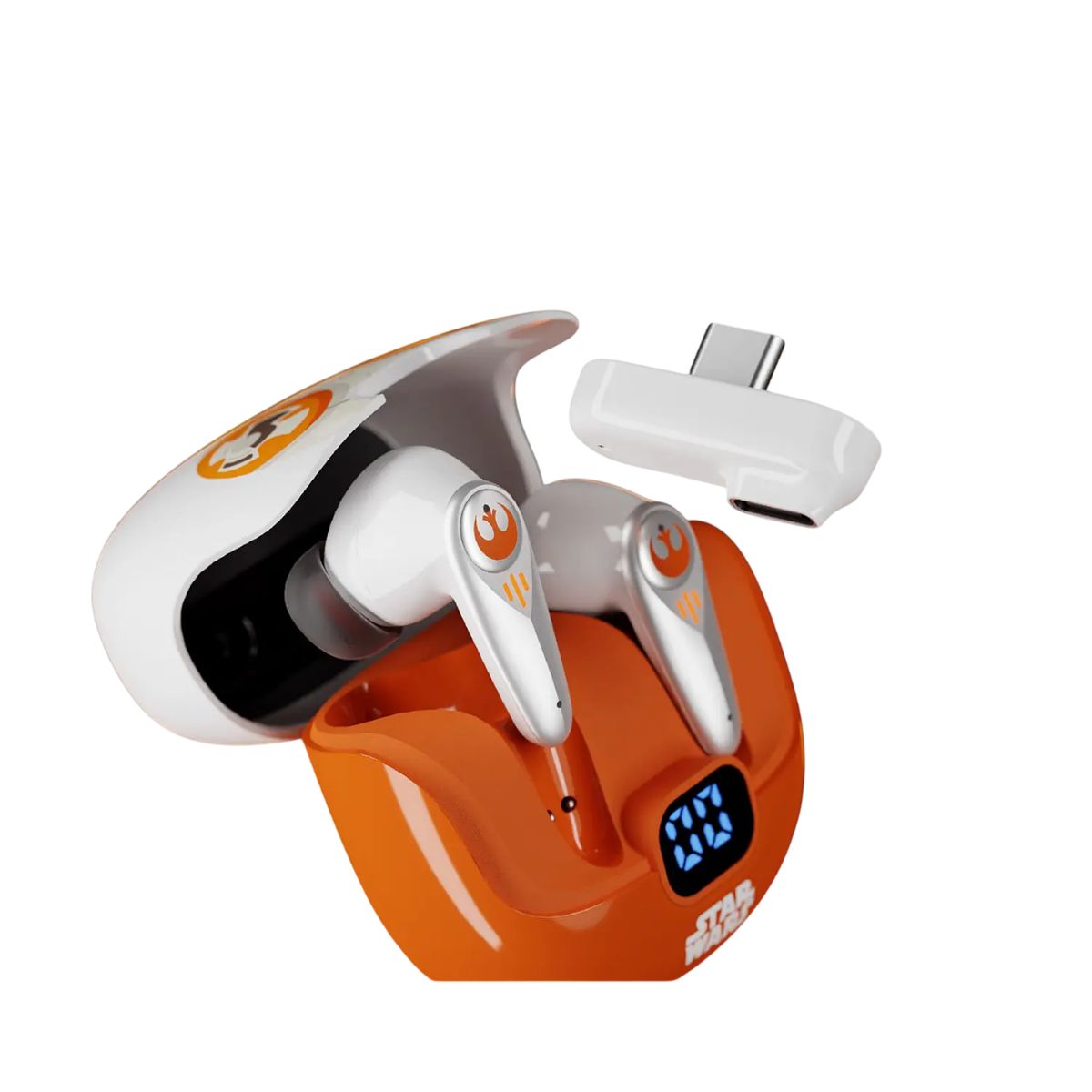 PRIMUS GAMING - Primus Gaming PWH-S250B8 Audífonos TWS In-Ear, Inalámbricos, Dongle USB-C 2.4GHz, Bluetooth 5.4, ANC, Baja Latencia 30 ms, Gaming, IPX4, Edición Limitada Star Wars