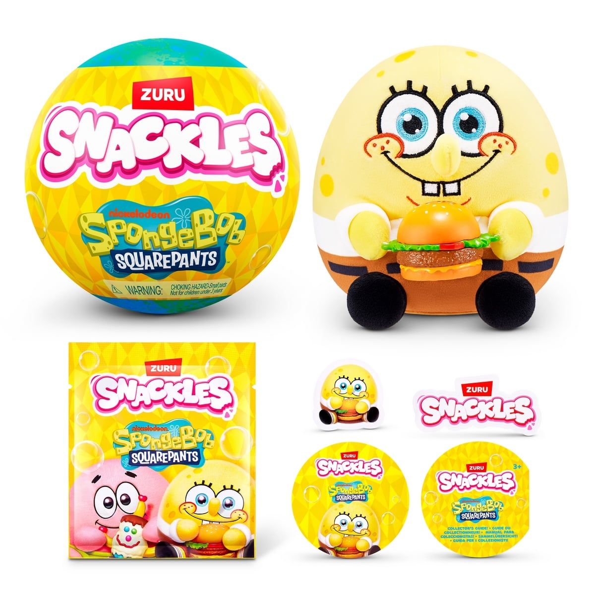 ANSALDO - Peluche Snackles De 12 Cms Bob Esponja De Zuru