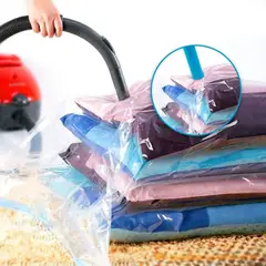 MOVI - Pack de 6 Bolsas Guardar Ropa al Vacio-Transparente 60x80 cms