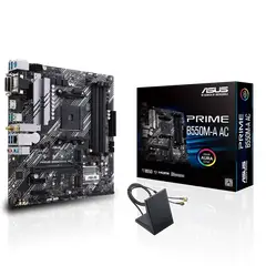 ASUS - Placa Madre PRIME B550M-A AC Socket AM4 4x DDR4 Wi-Fi Micro-ATX