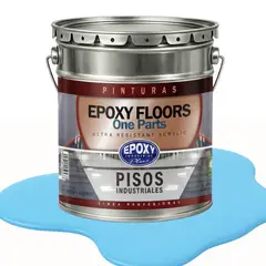 EPOXY - PINTURA PISOS ALTO TRAFICO - FLOORS - TINETA 18K AZUL CIELO CLARO