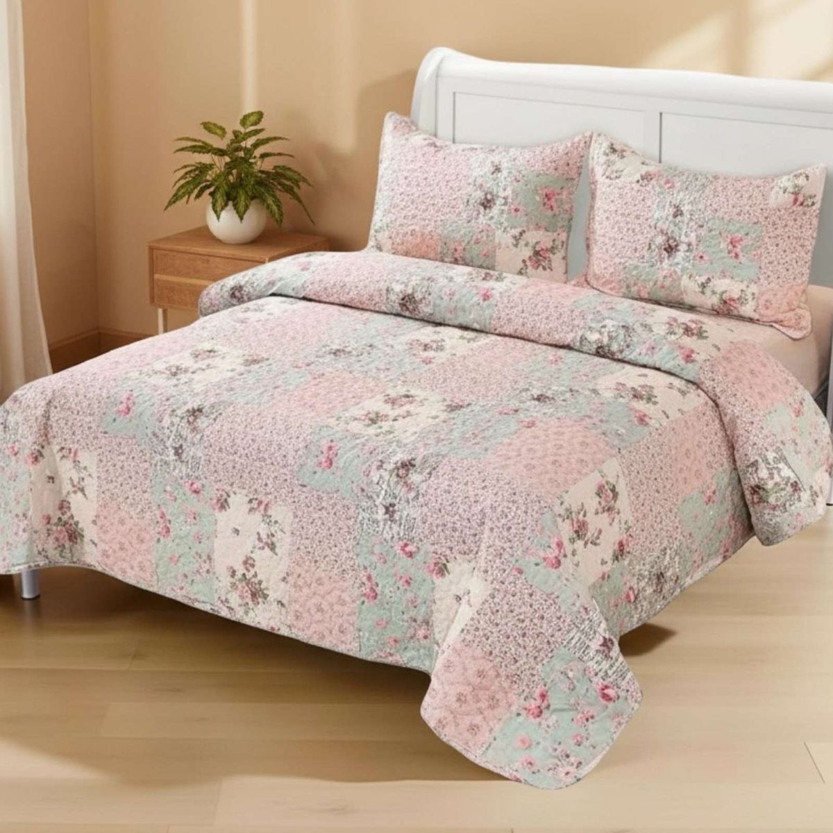 GENERICO - SABANA CON CUBRECAMA DE VERANO 2 PLAZAS + 2 ALMOHADAS