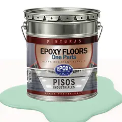 EPOXY - PINTURA PISOS ALTO TRAFICO - FLOORS - TINETA 18K AZUL VERDE MENTA