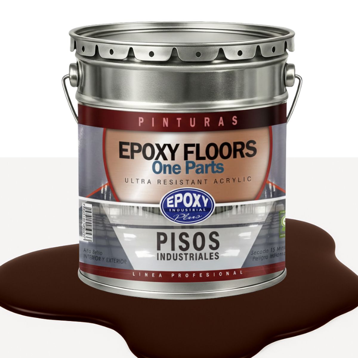 EPOXY - PINTURA PISOS ALTO TRAFICO - EPOXY FLOORS - TINETA 18K CAFÉ MORO