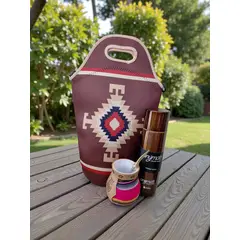 GENERICO - Set Mate Bolso Matero +Termo 500ml+Mate Ceramica 120ml + Bomilla # 4