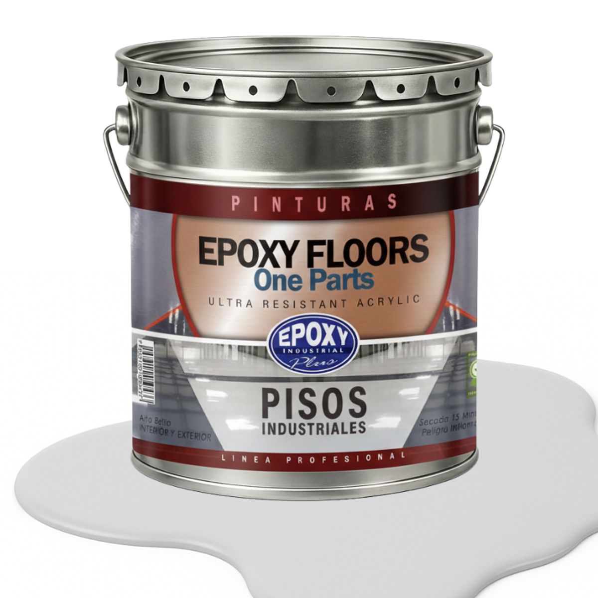 EPOXY - PINTURA PISOS ALTO TRAFICO - EPOXY FLOORS - TINETA 18K GRIS CLARO
