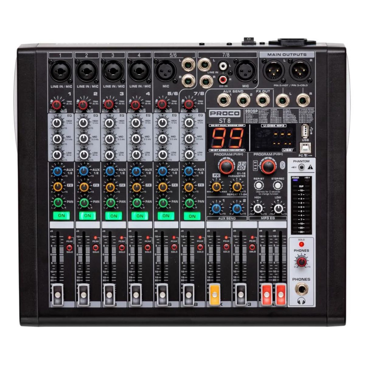 PROCO - Mixer Analogo 8 Canales Proco ST8