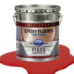 EPOXY - PINTURA PISOS ALTO TRAFICO - FLOORS - TINETA 18K ROJO CEREZA