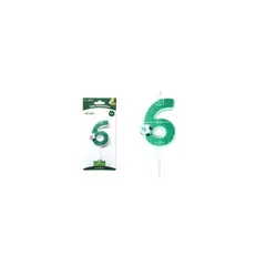 GENERICO - Vela de número 6 con fútbol 5.5cm