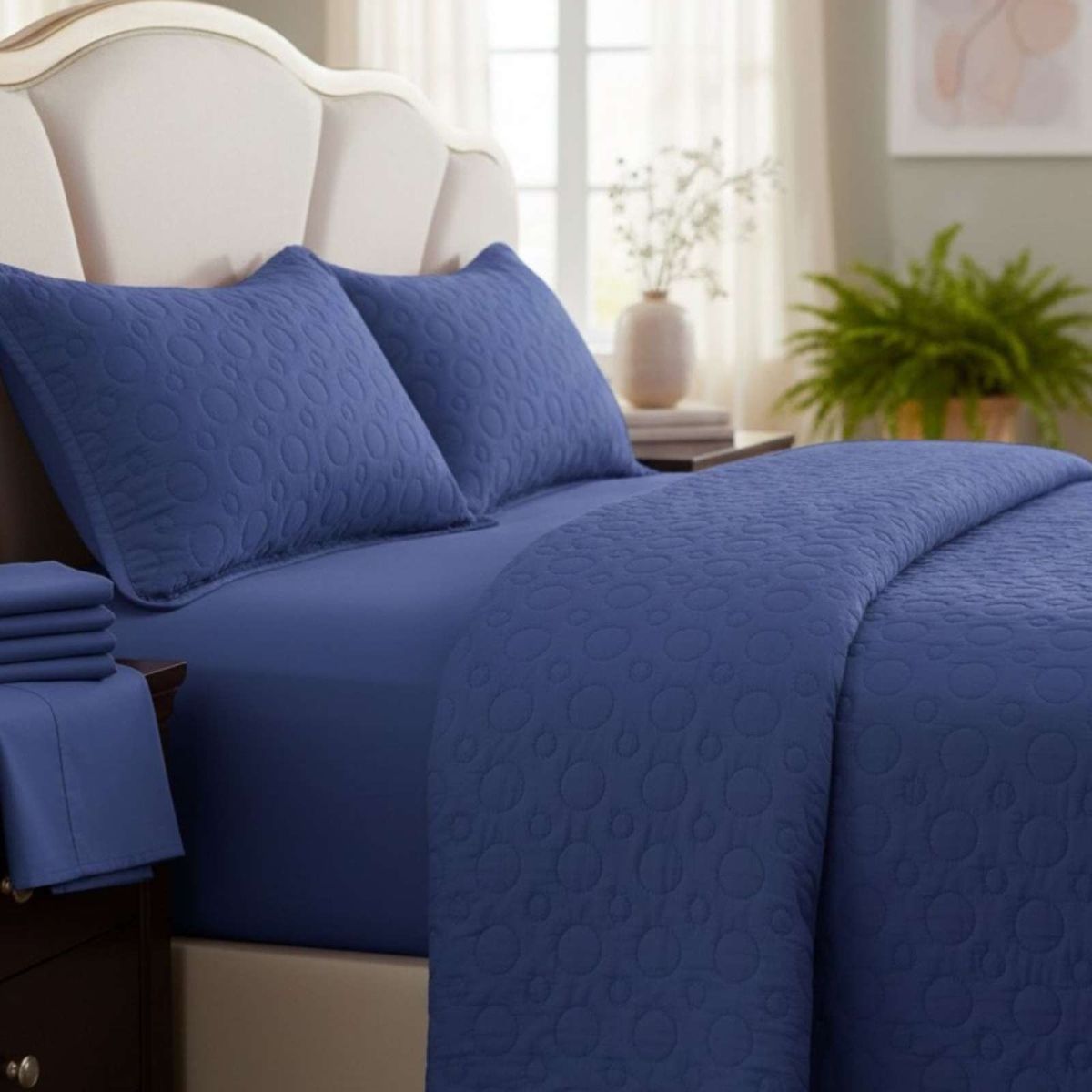 GENERICO - SABANA CON CUBRECAMA DE VERANO KING + 2 ALMOHADAS