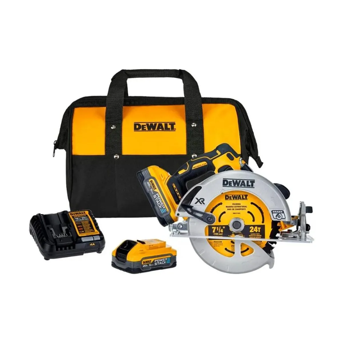 DEWALT - SIERRA CIRCULAR DEWALT DCS570H2-B2 20V 7 14+2B 5A+C+BOLSO